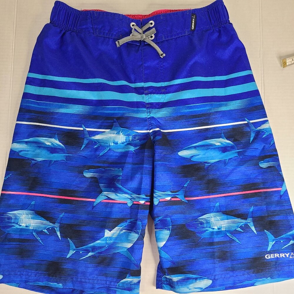 Boys Gerry Swim Trunks Shorts with Sharks Sz XL 18-20